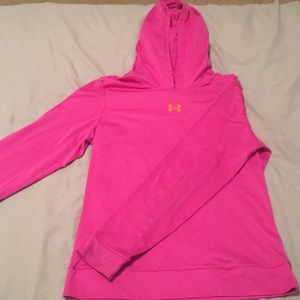 magenta under armour pullover sweatshirt